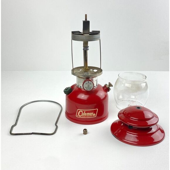 Vintage 1966 Red Coleman Single Mantle Lantern Model 200A w Orig. Box & Mantles - Picture 7 of 11